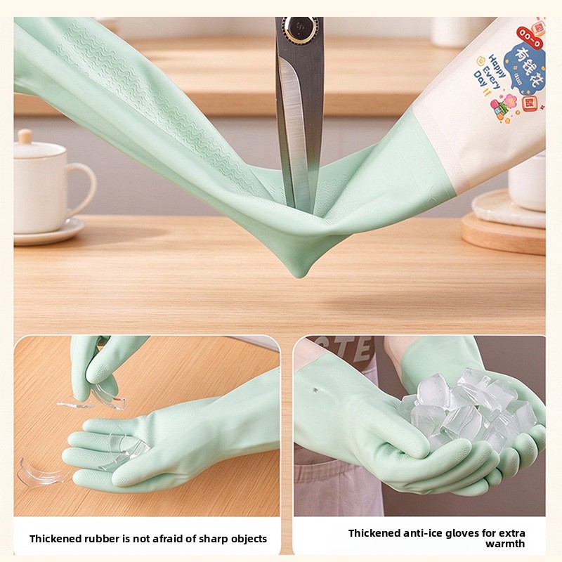 Guantes extra largos para lava - Dish Glove Rubber reseña y precio