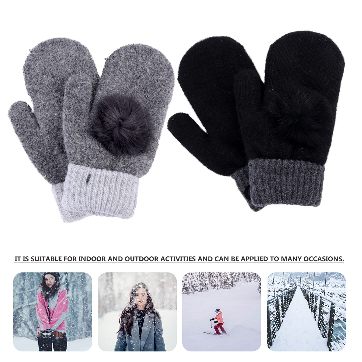 2 pares de manoplas de lana cá - Wool Glove Lined reseña y precio